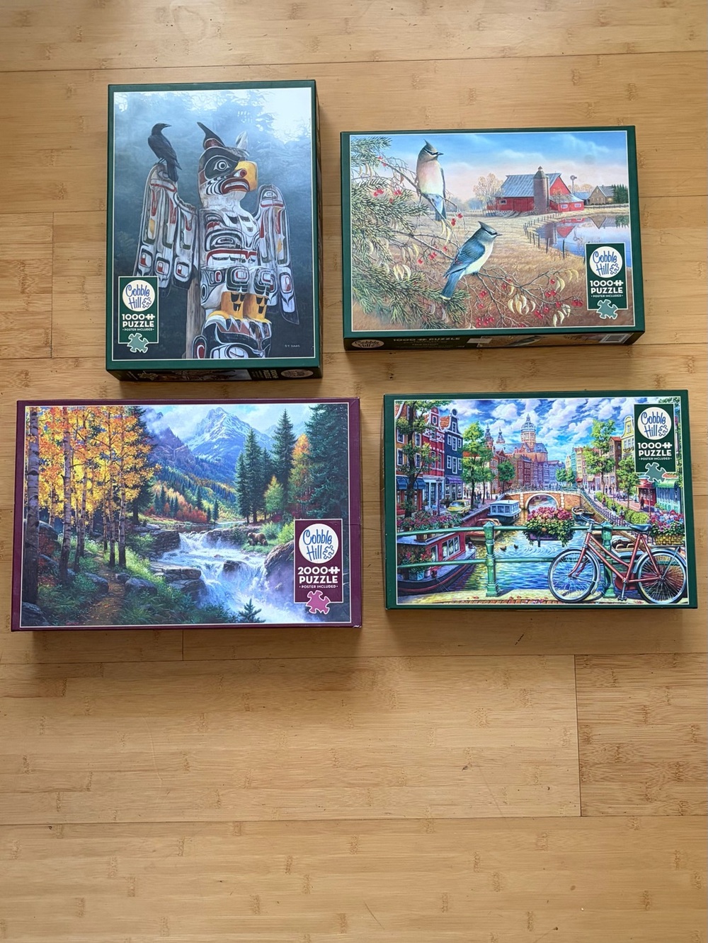 Cobble Hill Scenic Puzzle Collection - Assorted Colors (Set of 4)
